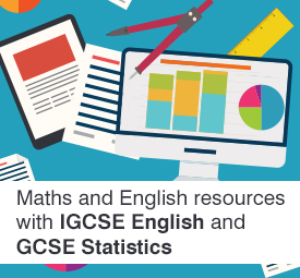 Maths and English resources with IGCSE English and GCSE Statistics